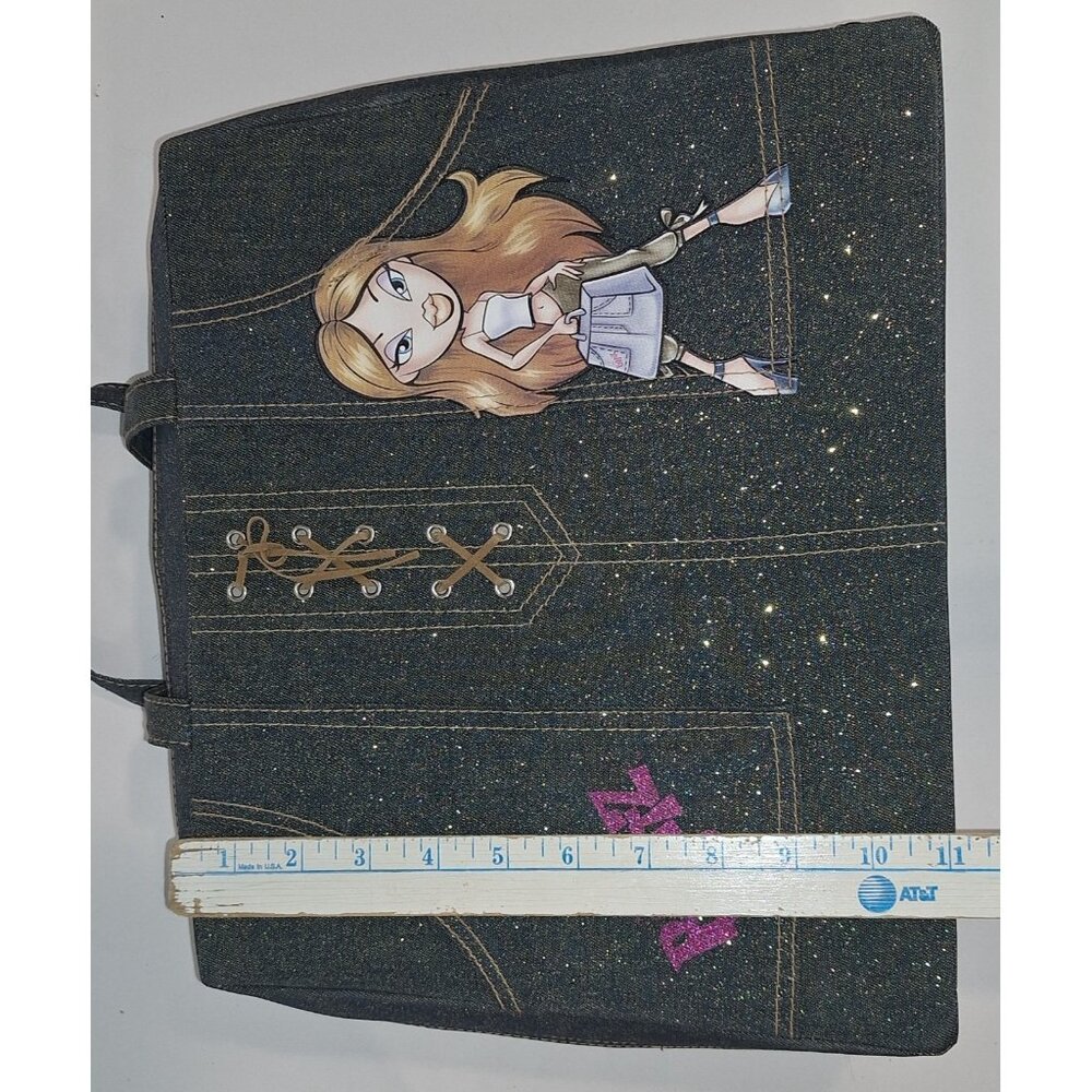 Bratz faux pocket blue jean glittery carrying travel case clothing organizer - Picture 9 of 13